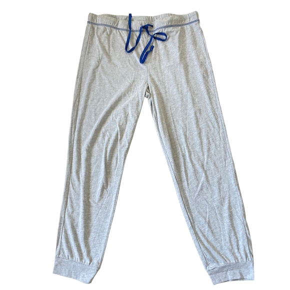 Other - Pre-loved Grey Jersey Stretchy Pyjamas with Blue Drawstring Waist - XL Size